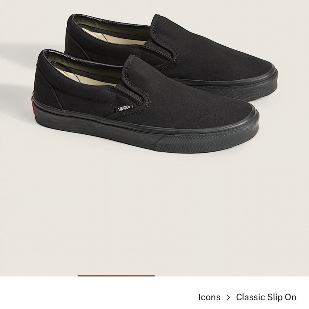 Vans Black Classic Slip-On Canvas Loafers